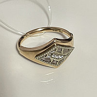 Estella кольцо золото алтын жүзік сақина размер 18 вес 1.2 г золото, фианит