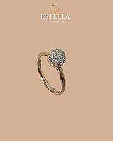 Estella кольцо золото алтын жүзік сақина размер 18 вес 1 г золото, фианит
