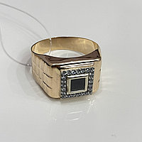 Estella кольцо золото мужской перстень печатка алтын размер 20 вес 3.86 г золото, без вставок