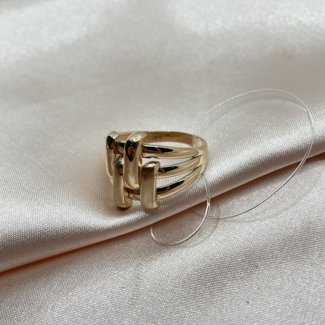 Estella кольцо золото россии алтын жүзік размер 19 вес 3.5 г золото, без вставок - фото 1 - id-p123659925