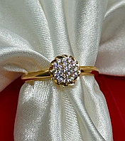 Diamond 257930 размер 17.5, 18, 18.5 вес 1.04 г золото, фианит