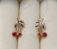 Серьги Crystal 23117-001 вес 1.7 г золото, фианит