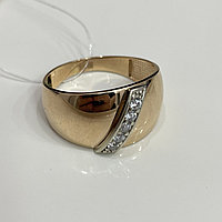 Estella кольцо золото алтын сақина жүзік размер 21 вес 4.45 г золото, фианит