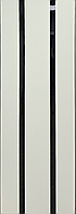 Двери Гладь ПВХ Альтара 3 Белый, glassBlack, торец Black 600