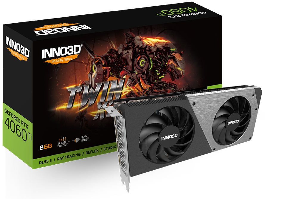 Видеокарта INNO3D GeForce RTX 4060 Ti TWIN X2 (N406T2-08D6-171153N)