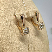 Серьги Diamond 585272 вес 2.72 г золото, фианит