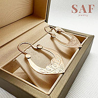 Серьги SAF 000861 вес 4.53 г золото, без вставок