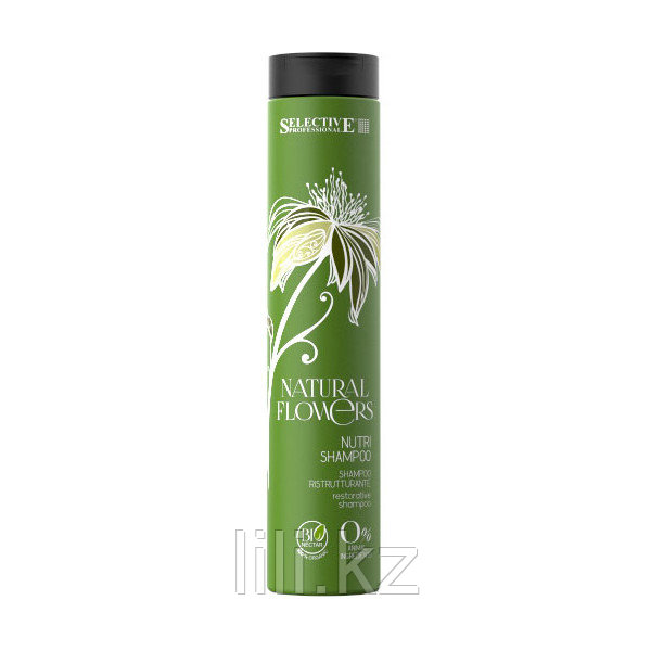 Питательный шампунь для восстановления волос Selective Natural Flowers Nutri Shampoo 250 мл.