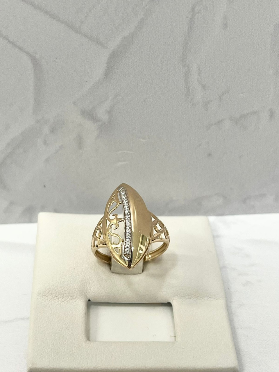 DiamonD 73864782 размер 18 вес 2.1 г золото, фианит - фото 1 - id-p123672296