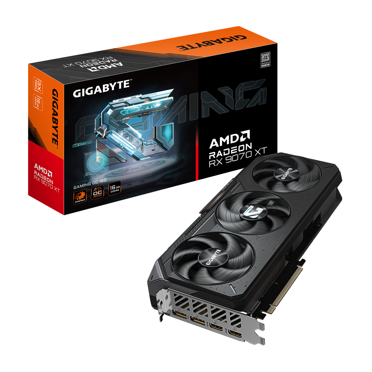 Видеокарта GIGABYTE AMD Radeon 9070 XT GAMING OC (GV-R9070XTGAMING OC-16GD)