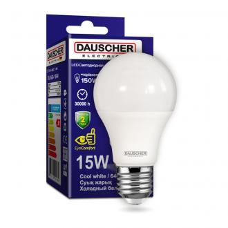 Лампа светодиодная DAUSCHER LED A60 15W E27 6400К, фото 1