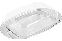 Масленка MALLONY Oliatore из нержавеющей стали, крышка-пластик 18*11*4см 003879