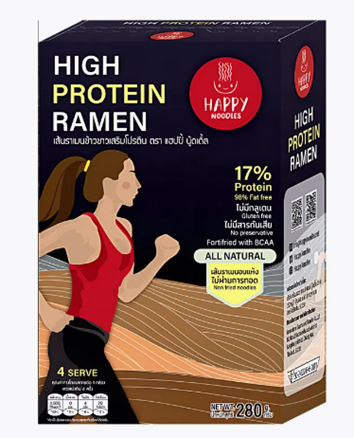 Лапша с высоким содержанием протеина Happy Noodle, 280 г (4 порции х 70г)