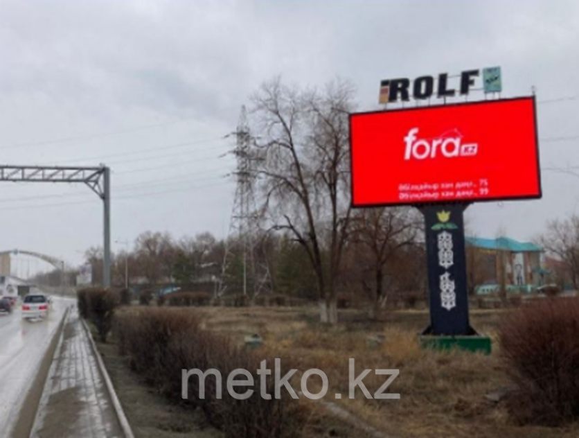 LED - экран: пр. 312 Стрелковой дивизии и пр. А. Молдагуловой Сторона А