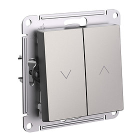 ATLASDESIGN 2-клавишный ВЫКЛЮЧАТЕЛЬ ДЛЯ ЖАЛЮЗИ, 2х сх.4, 10А, мех., ШАМПАНЬ