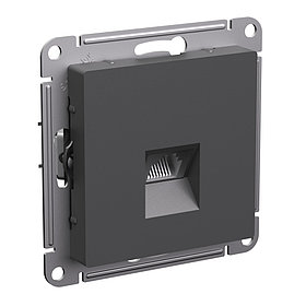 ATLASDESIGN РОЗЕТКА компьютерная RJ45, кат. 6A, механизм, БАЗАЛЬТ
