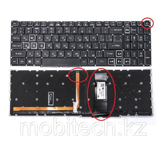 Клавиатуры Acer AN515-54 AN515-55 AN515-43 AN517-52 Nitro 7 AN715-51 N20C1 N18C3 клавиатура c подсветкой RGN