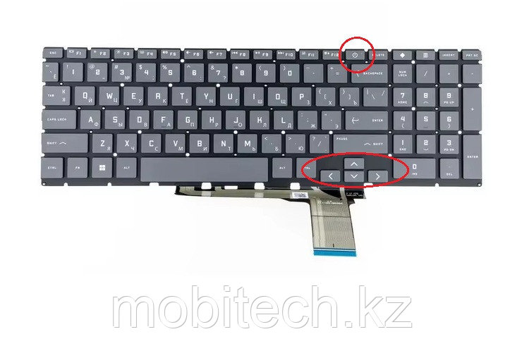 Клавиатуры HP 15-FA 15-FB 16-E 16-D клавиатура c RU/ EN раскладкой с подсветкой gray
