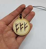 Амулет на деньги "3 феху" из березы