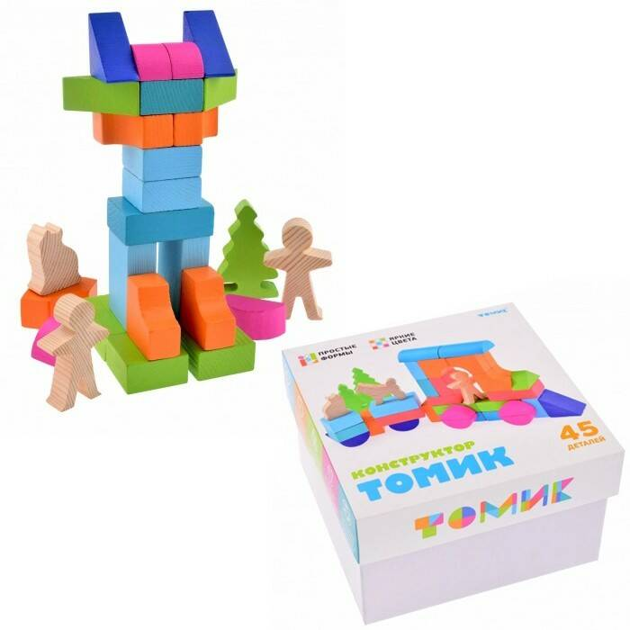 Томик Деревянный Конструктор, 45 дет., фото 1