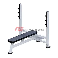 Олимпийская скамья для жима лежа со стойками с платформой для ассистента