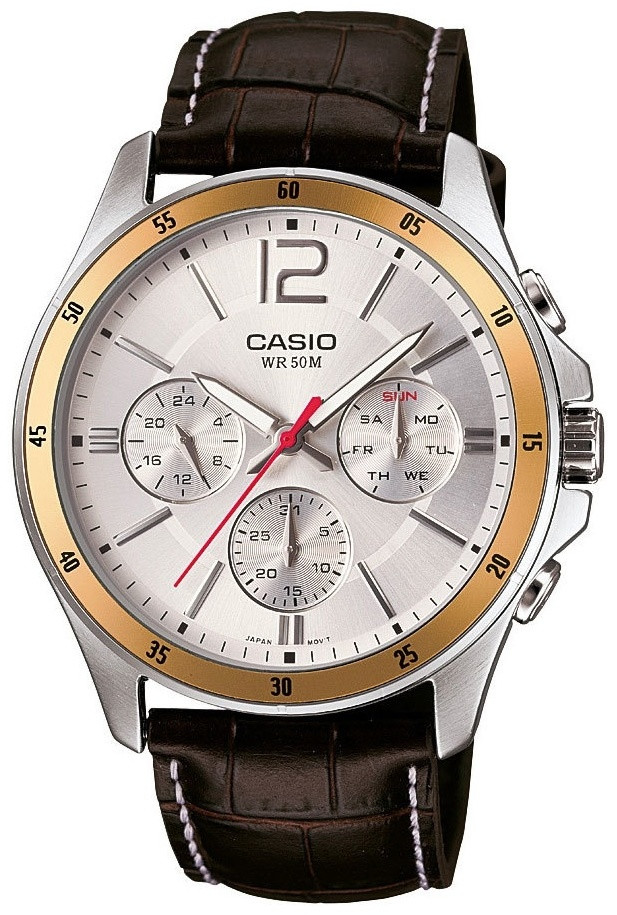 Часы Кварцевые CASIO MTP-1374L-7AVDF-Brown сталь