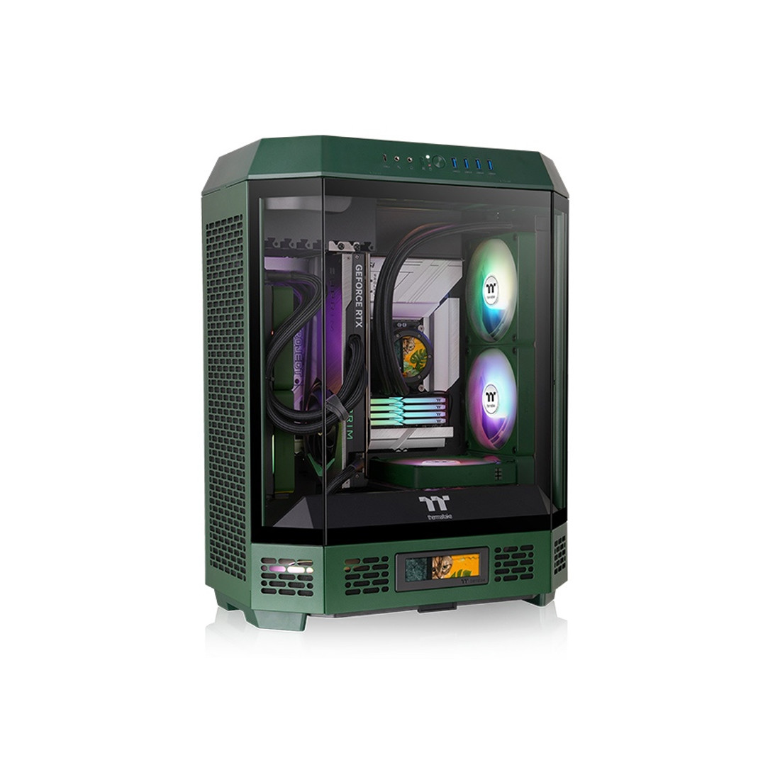 Компьютерный корпус Thermaltake The Tower 600 Racing Green без Б/П CA-1Z1-00MCWN-00
