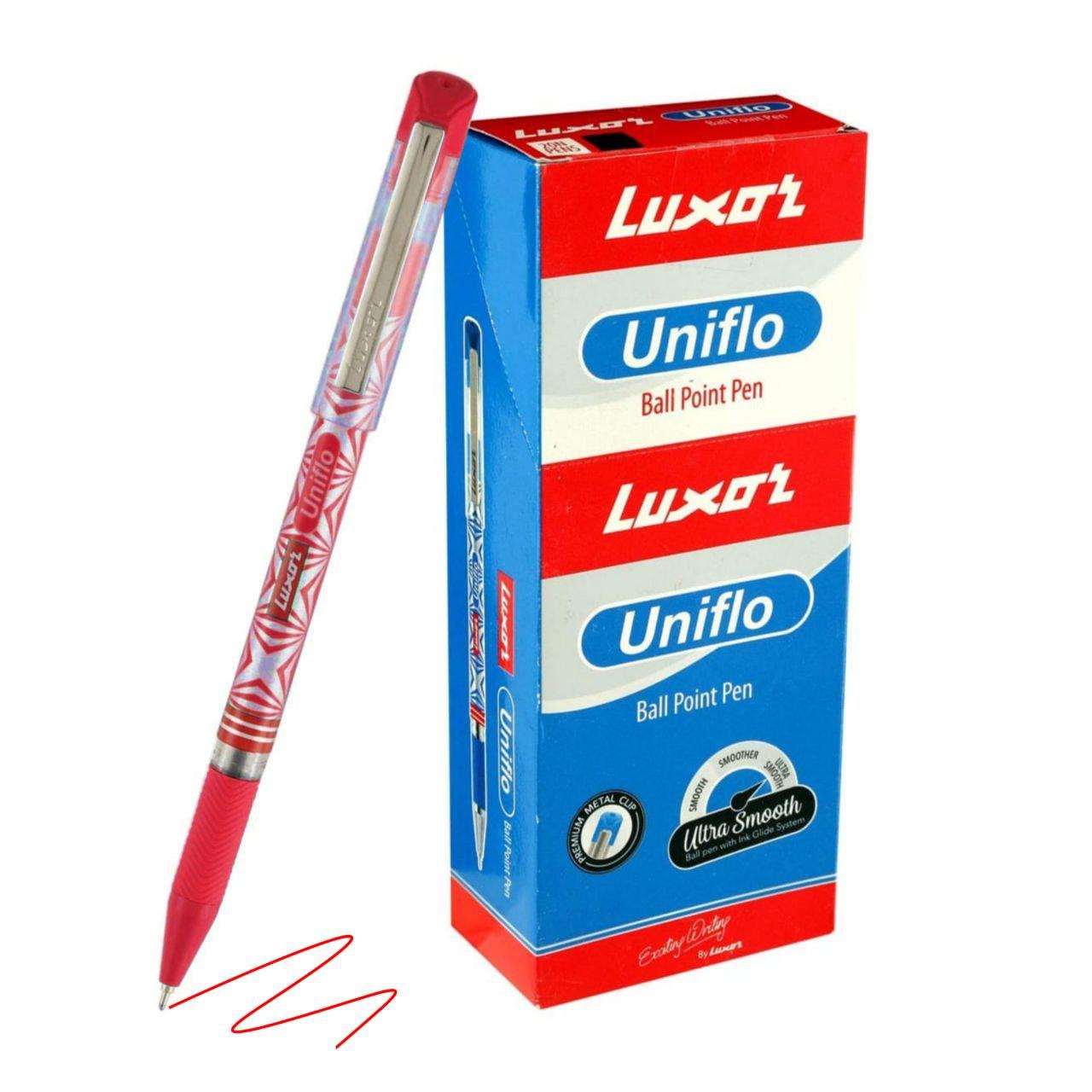 Ручка гелевая Luxor "Uniflo", 0.7мм, красная