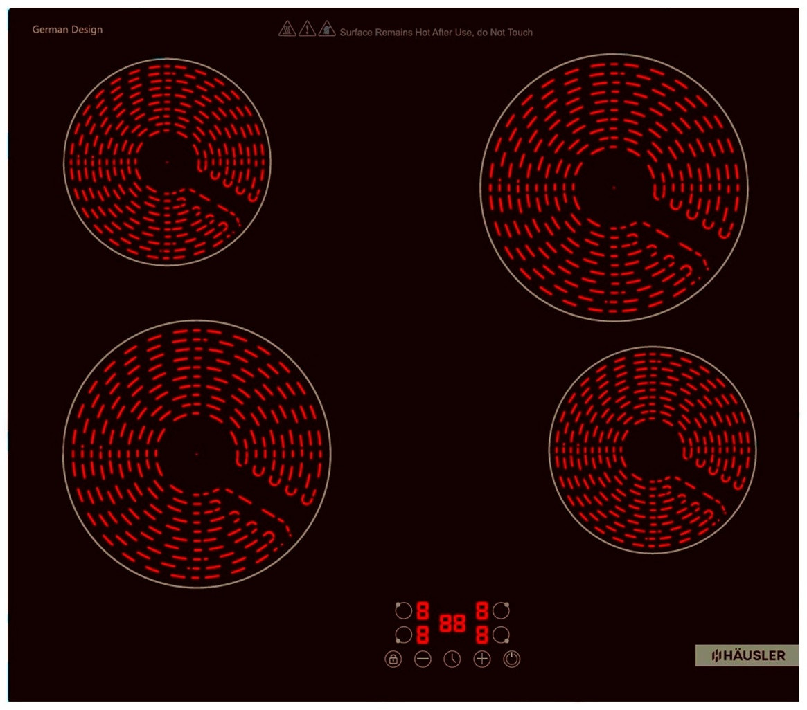 Варочная поверхность HAUSLER 60HLB4T2 черный - фото 1 - id-p123745108
