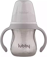 Поильник-непроливайка, с мягк. нос., с ручк. и грузиком, от 6 мес, 180 мл, PP, сил. 30991/12 LUBBY