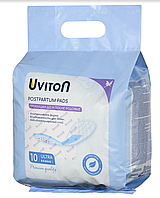 Прокладки послеродовые ULTRA (10шт) ультравпитывающие, анатомические, с антибактериальной вставкой 300мл