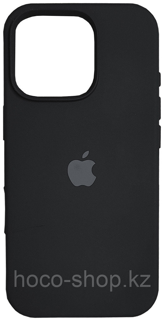 Силиконовый чехол на iPhone 16 Pro Max черный