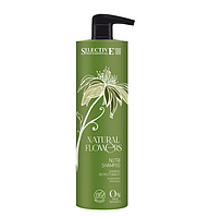 Питательный шампунь для восстановления волос Selective Natural Flowers Nutri Shampoo 1000 мл.