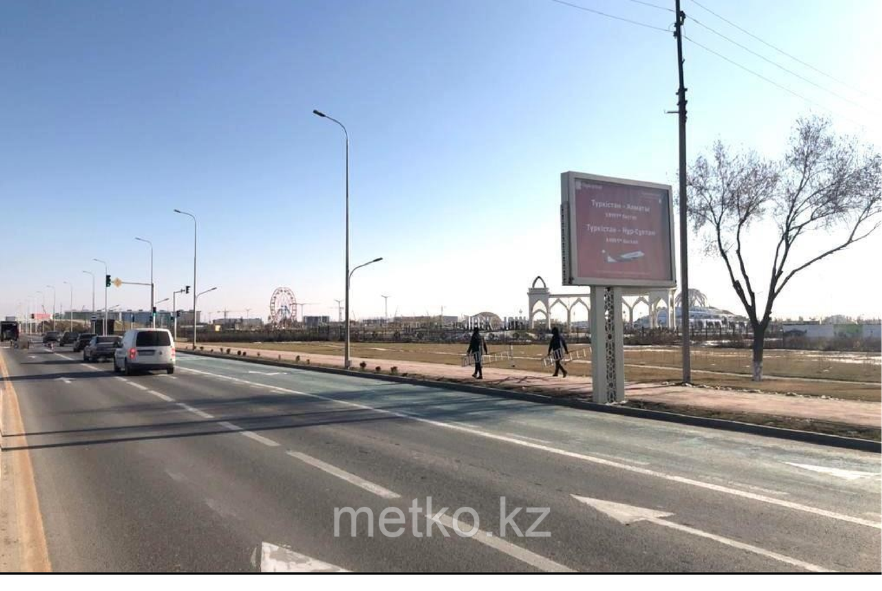 Билборд: пр. Саттарханова А ъезд на парковку парка аттракционов Жибек- Жолы