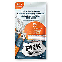 Pink moments пюре-лакомство для кошек и котят из филе курицы с тунцом, 75 гр