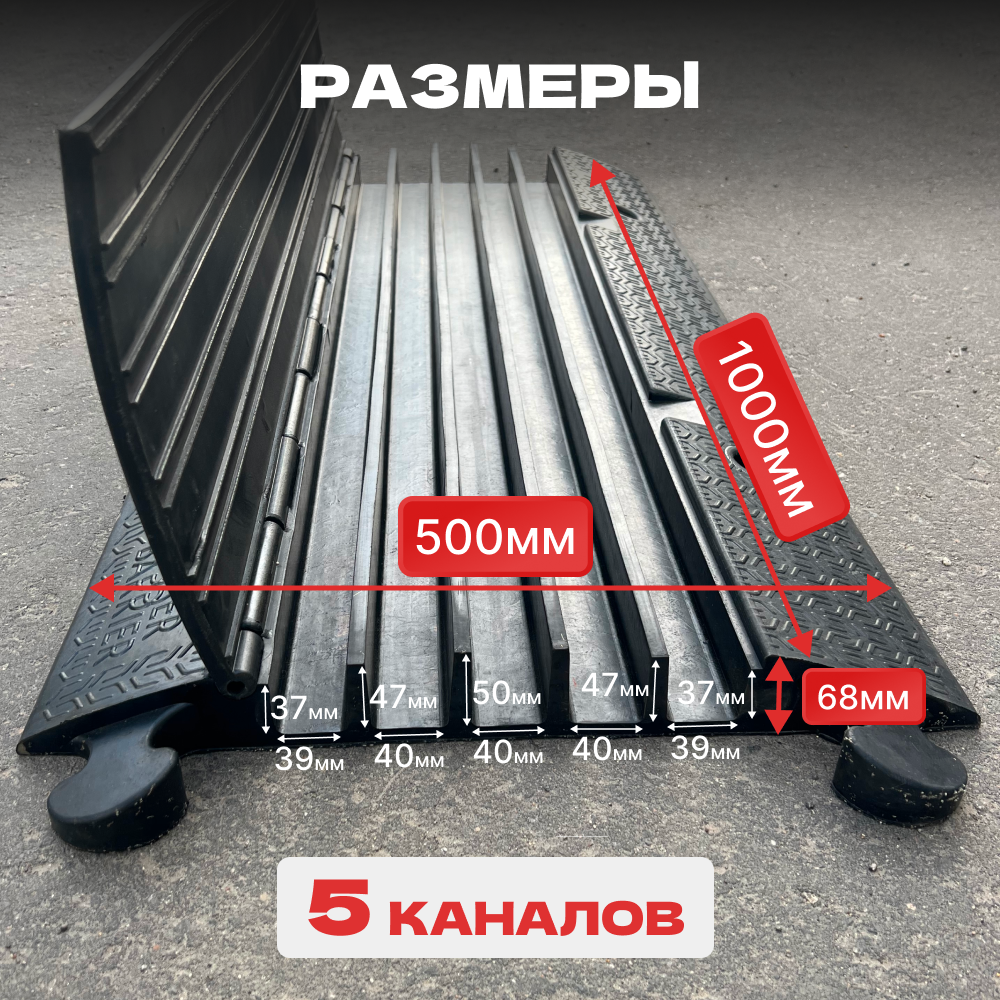 5 Пятиканальный кабельный трап (резиновый кабель канал)