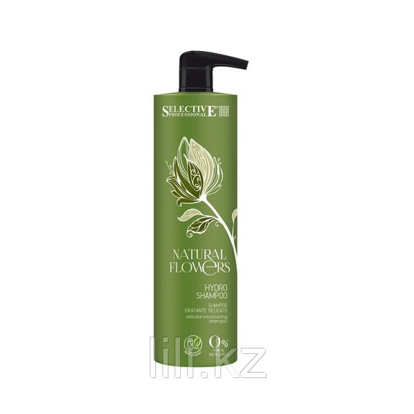 Нежный увлажняющий шампунь Selective Natural Flowers Hydro Shampoo 1000 мл.