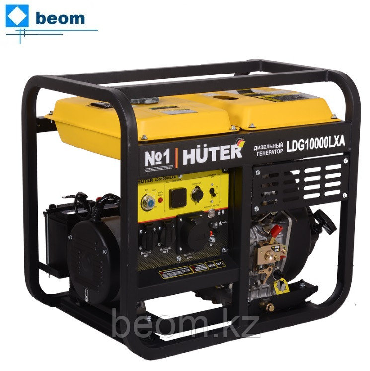 Дизельный генератор Huter LDG 10000LXА ( 7.5 кВт | 220В | бак, л 14 | Вес, кг 124.8 | Расход топлива, г/кВтч 375 | Ручной, АВР )