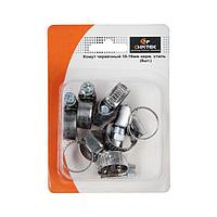 Хомут червячный «Симтек», диаметр 10-16 мм, нержавеющая сталь, в блистере, 8 шт.