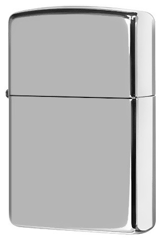 Zippo бензиновая зажигалка 250 Regular high polished chrome, латунь
