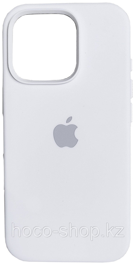 Силиконовый чехол на iPhone 16 Pro Max белый