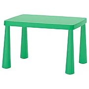 Стол детский МАММУТ д/дома/улицы ярко-зеленый, 77x55 см ИКЕА, IKEA