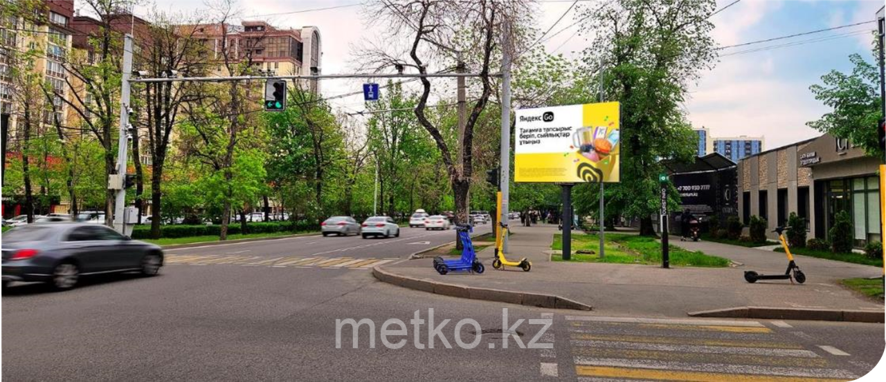 LED экран: АБАЯ – РОЗЫБАКИЕВА, ЮГО-ВОСТОК