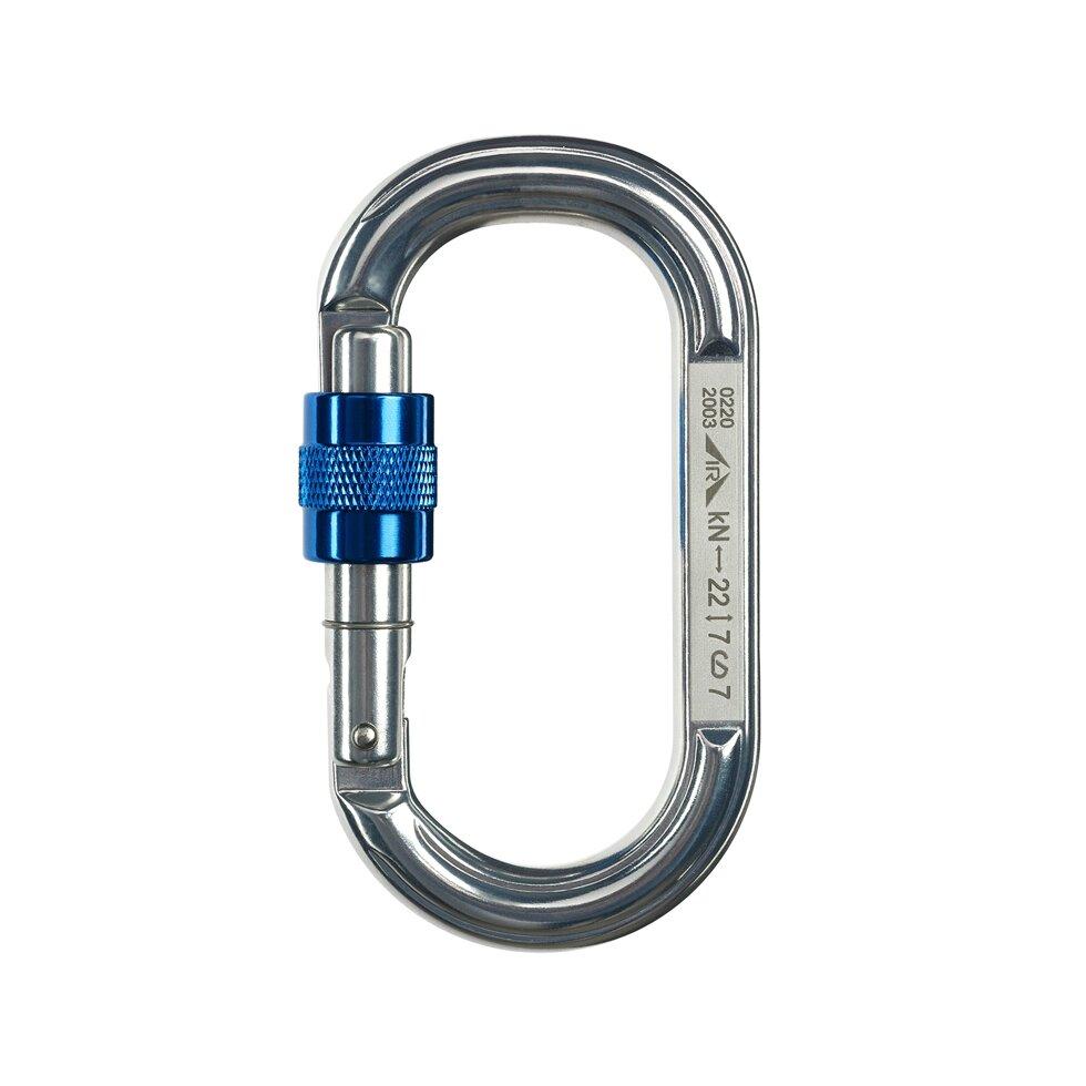 Карабин овал алюминиевый с муфтой (KEYLOCK)