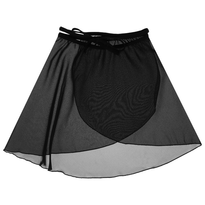 Юбка с запахом для гимнастики и танцев Grace Dance, р. 26-28, цвет чёрный - фото 1 - id-p123779209