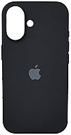 Силиконовый чехол на iPhone 16 черный