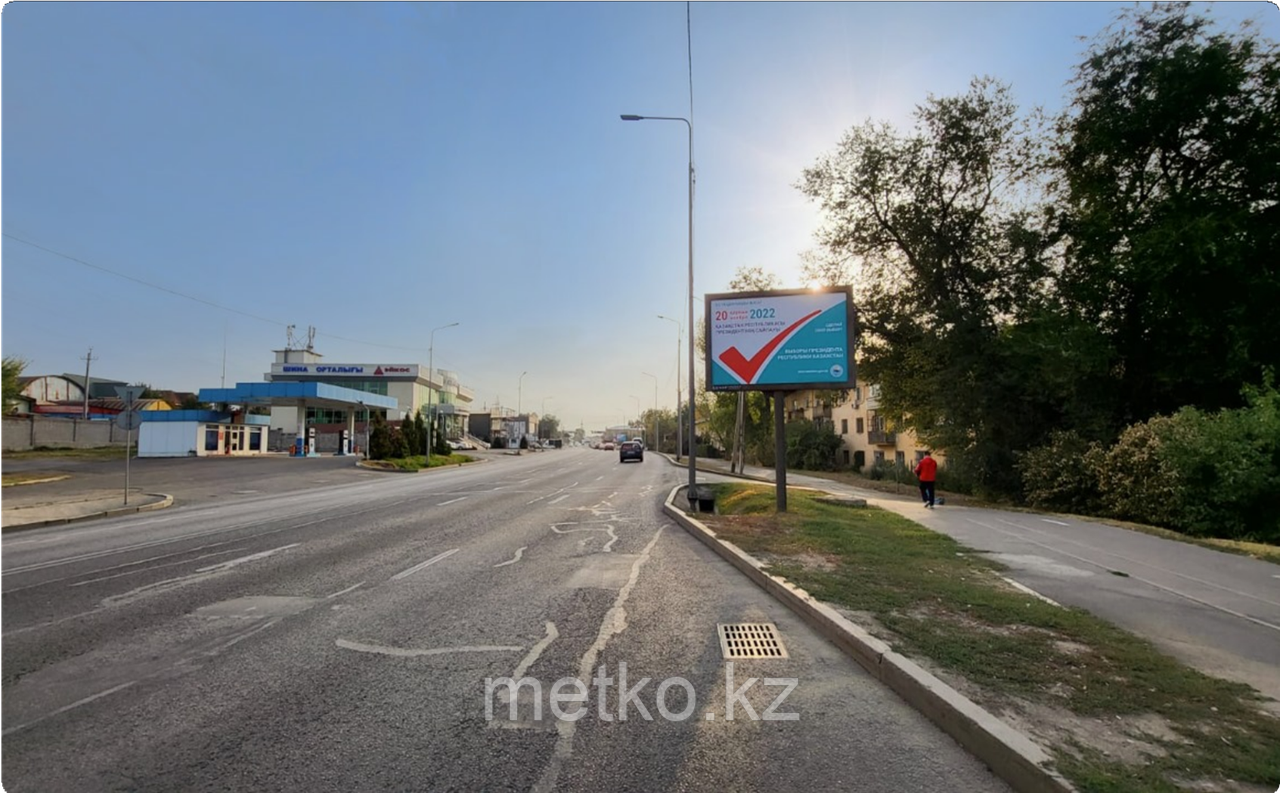 Ситиборд: Жандосова восточнее Яссауи, север