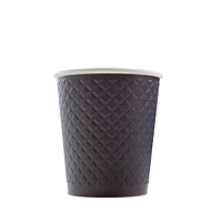 ЕМ80-280 Стакан Waffle Black бумажный одноразовый двухслойный 250 мл (упак.25 шт) 5768, 0478