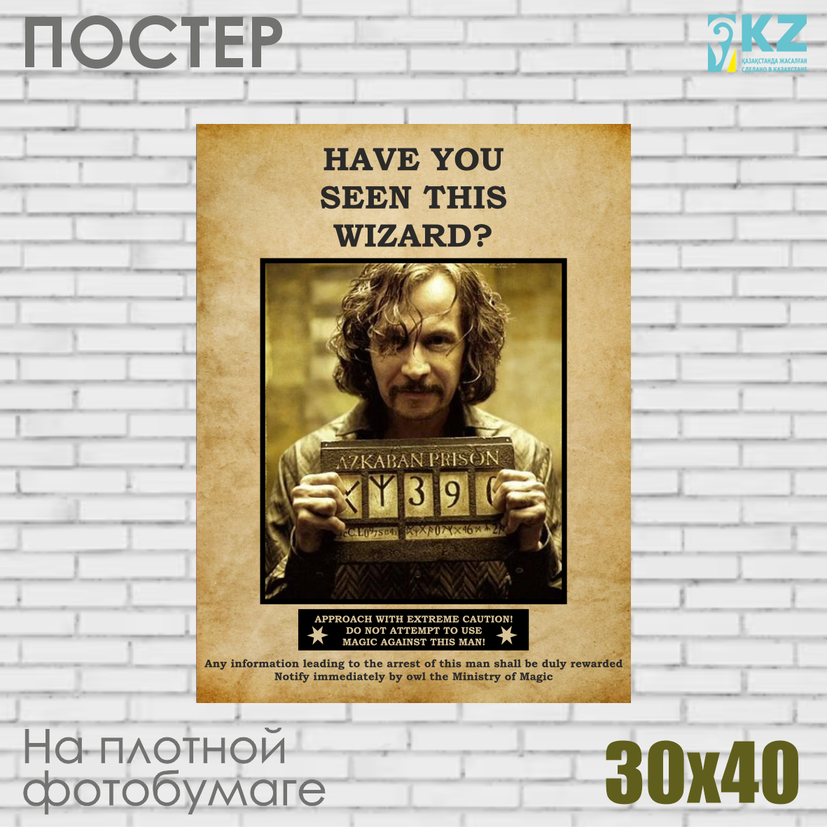 Постер "Розыск Сириус Блэк / Гарри Поттер" (30х40 на фотобумаге)