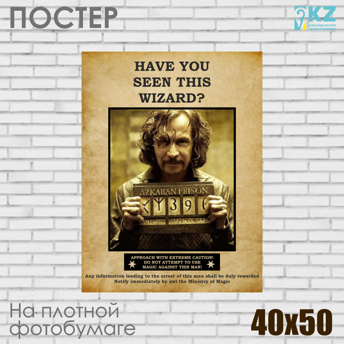 Постер "Розыск Сириус Блэк / Гарри Поттер" (40х50 на фотобумаге)